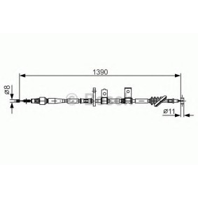 Handbremsseil 1 987 482 090 von BOSCH günstig für 38,70 € online kaufen
