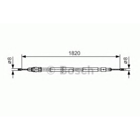 Handbremsseil 1 987 482 116 von BOSCH günstig für 45,51 € online kaufen