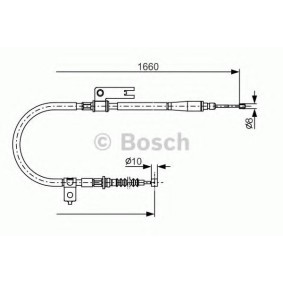 Compre Cabo de aço, travão de estacionamento da BOSCH 1 987 482 153 a um preço baixo por 51,75 €