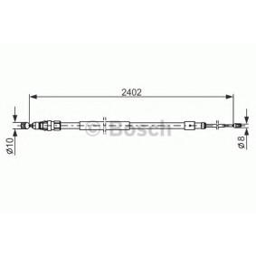 Handbremsseil 1 987 482 276 von BOSCH günstig für 17,65 € online kaufen
