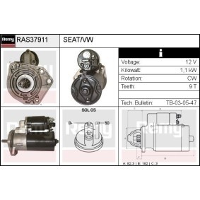 Anlasser RAS37911 von DELCO REMY günstig für 97,30 € online kaufen