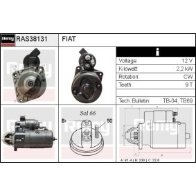 Anlasser RAS38131 von DELCO REMY günstig für 136,67 € online kaufen