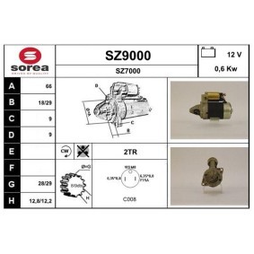 Comprar Motor de arranque de SNRA SZ9000 a bajo precio de 139,03 €