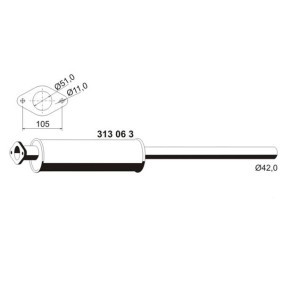 Vorschalldämpfer FS-569ERNS von VEGAZ günstig für 85,48 € online kaufen