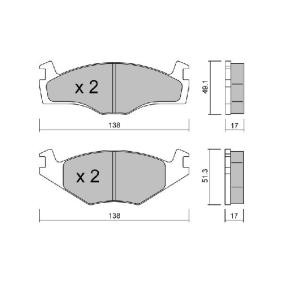Acquista Kit pastiglie freni da AISIN BPVW-1036 a buon mercato per soli 26,24 €