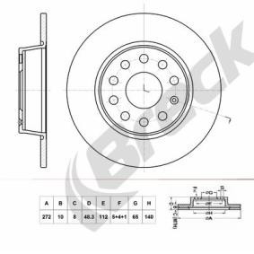 Achetez des Disque de frein BRECK BR 071 SA100 à prix pour 37,21 €