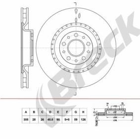 Achetez des Disque de frein BRECK BR 435 VA100 à prix pour 44,55 €
