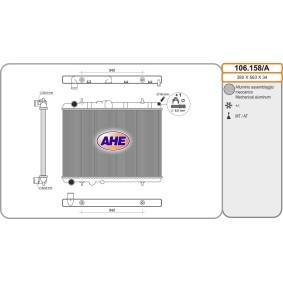Kühler, Motorkühlung 106.158/A von AHE günstig für 105,07 € online kaufen