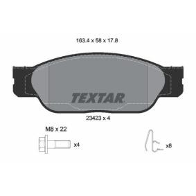 Achetez des Plaquettes de frein TEXTAR 2342301 à prix pour 53,27 €