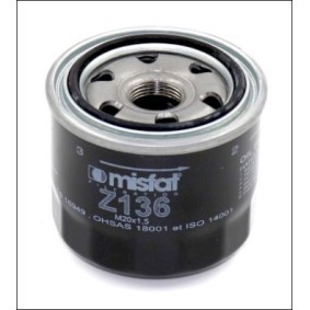 Achetez des Filtre à huile MISFAT Z136 à prix pour 12,02 €
