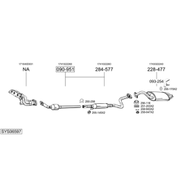 Achetez des Silencieux intermédiaire BOSAL 281-915 à prix pour 148,77 €