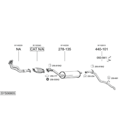 Mittelschalldämpfer für FORD USA von BOSAL