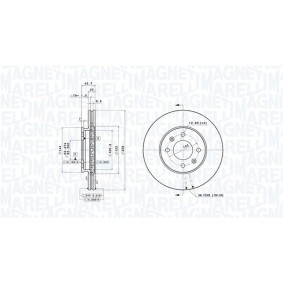 Bremsscheibe für HYUNDAI von MAGNETI MARELLI
