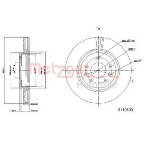 Bremsscheibe 6110803 von METZGER günstig für 71,86 € online kaufen