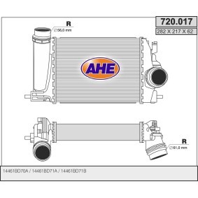 Ladeluftkühler 720.017 von AHE günstig für 205,07 € online kaufen