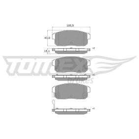 Comprar Juego de pastillas de freno de TOMEX brakes TX 17-97 a bajo precio de 30,29 €