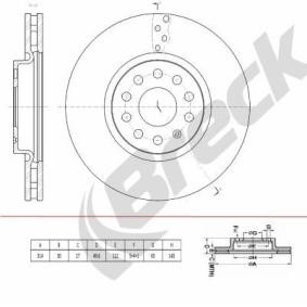 Achetez des Disque de frein BRECK BR 440 VA100 à prix pour 51,59 €