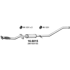 Compre Panela de escape central da ASSO 16.6015 a um preço baixo por 223,08 €
