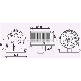 Compre Motor eléctrico, ventilador do habitáculo da PRASCO VN8408 a um preço baixo por 70,36 €