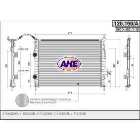 Kühler, Motorkühlung 120.190/A von AHE günstig für 152,28 € online kaufen