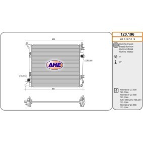 Kühler, Motorkühlung 120.196 von AHE günstig für 175,79 € online kaufen