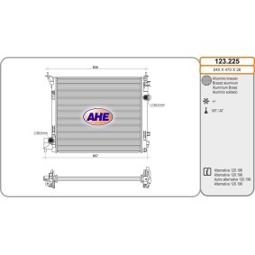 Kühler, Motorkühlung 123.225 von AHE günstig für 225,25 € online kaufen