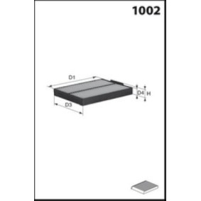 Achetez des Filtre d'habitacle MISFAT HB347 à prix pour 65,67 €