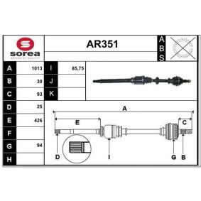 Compre Veio de transmissão da SERA AR351 a um preço baixo por 173,67 €