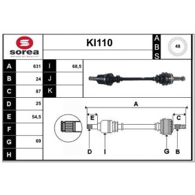 Acquista Semiasse da SERA KI110 a buon mercato per soli 283,33 €