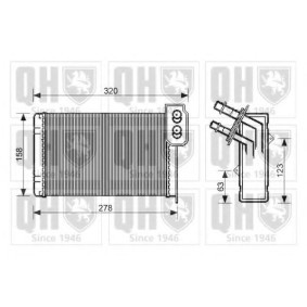 Wärmetauscher, Innenraumheizung QHR2065 von QUINTON HAZELL günstig für 35,66 € online kaufen