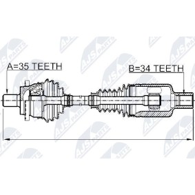 Antriebswelle NPW-ME-026 von NTY günstig für 224,82 € online kaufen