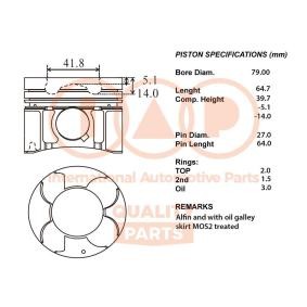 Acquista Pistone motore da IAP QUALITY PARTS 100-06066 a buon mercato per soli 486,90 €