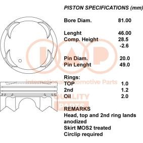 Kolben für HYUNDAI von IAP QUALITY PARTS