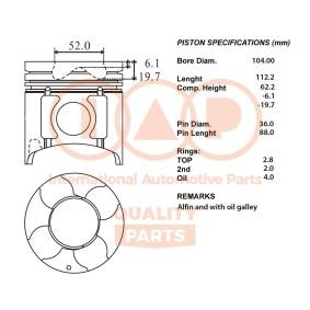 Köp Kolv av IAP QUALITY PARTS 100-12106 till det låga priset 15427,99 kr