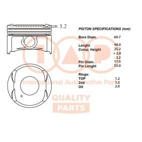 Kolben für CHEVROLET von IAP QUALITY PARTS