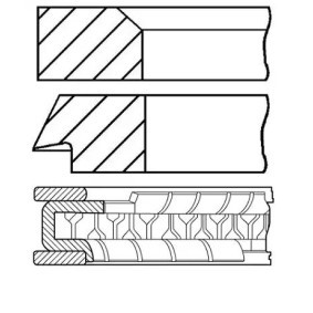 Achetez des Jeu de segments de pistons GOETZE ENGINE 08-214100-00 à prix pour 31,34 €