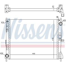 Kühler, Motorkühlung für NISSAN von NISSENS