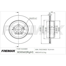 Compre Disco de travão da FREMAX BD-0060 a um preço baixo por 88,14 €