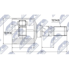 Achetez des Jeu de joints, arbre de transmission NTY NPW-CH-025 à prix pour 71,40 €