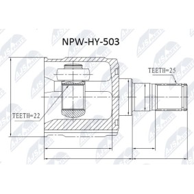 Gelenksatz, Antriebswelle NPW-HY-503 von NTY günstig für 38,43 € online kaufen