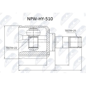 Gelenksatz, Antriebswelle NPW-HY-510 von NTY günstig für 34,62 € online kaufen