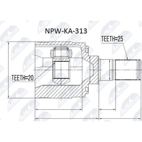 Gelenksatz, Antriebswelle NPW-KA-313 von NTY günstig für 39,59 € online kaufen