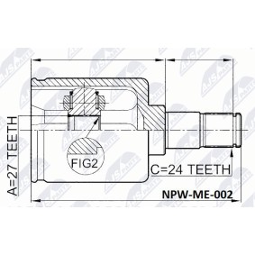 Gelenksatz, Antriebswelle NPW-ME-002 von NTY günstig für 74,81 € online kaufen