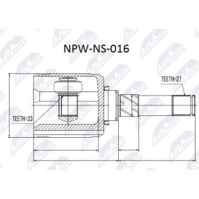 Gelenksatz, Antriebswelle NPW-NS-016 von NTY günstig für 55,73 € online kaufen