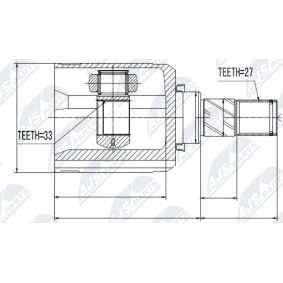 Gelenksatz, Antriebswelle NPW-NS-032 von NTY günstig für 64,88 € online kaufen