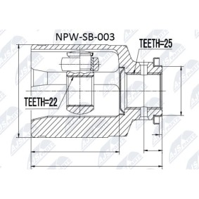 Gelenksatz, Antriebswelle NPW-SB-003 SUBARU von NTY