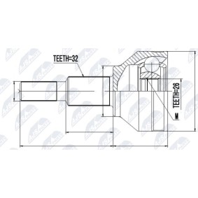 Acquista Kit giunti semiasse da NTY NPZ-FT-054 a buon mercato per soli 36,11 €
