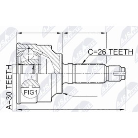 Gelenksatz, Antriebswelle NPZ-HD-053 von NTY günstig für 32,07 € online kaufen