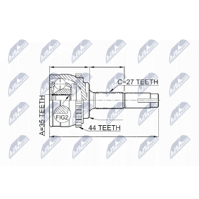 Gelenksatz, Antriebswelle NPZ-NS-062 von NTY günstig für 31,12 € online kaufen