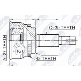 Gelenksatz, Antriebswelle NPZ-TY-033 von NTY günstig für 36,26 € online kaufen